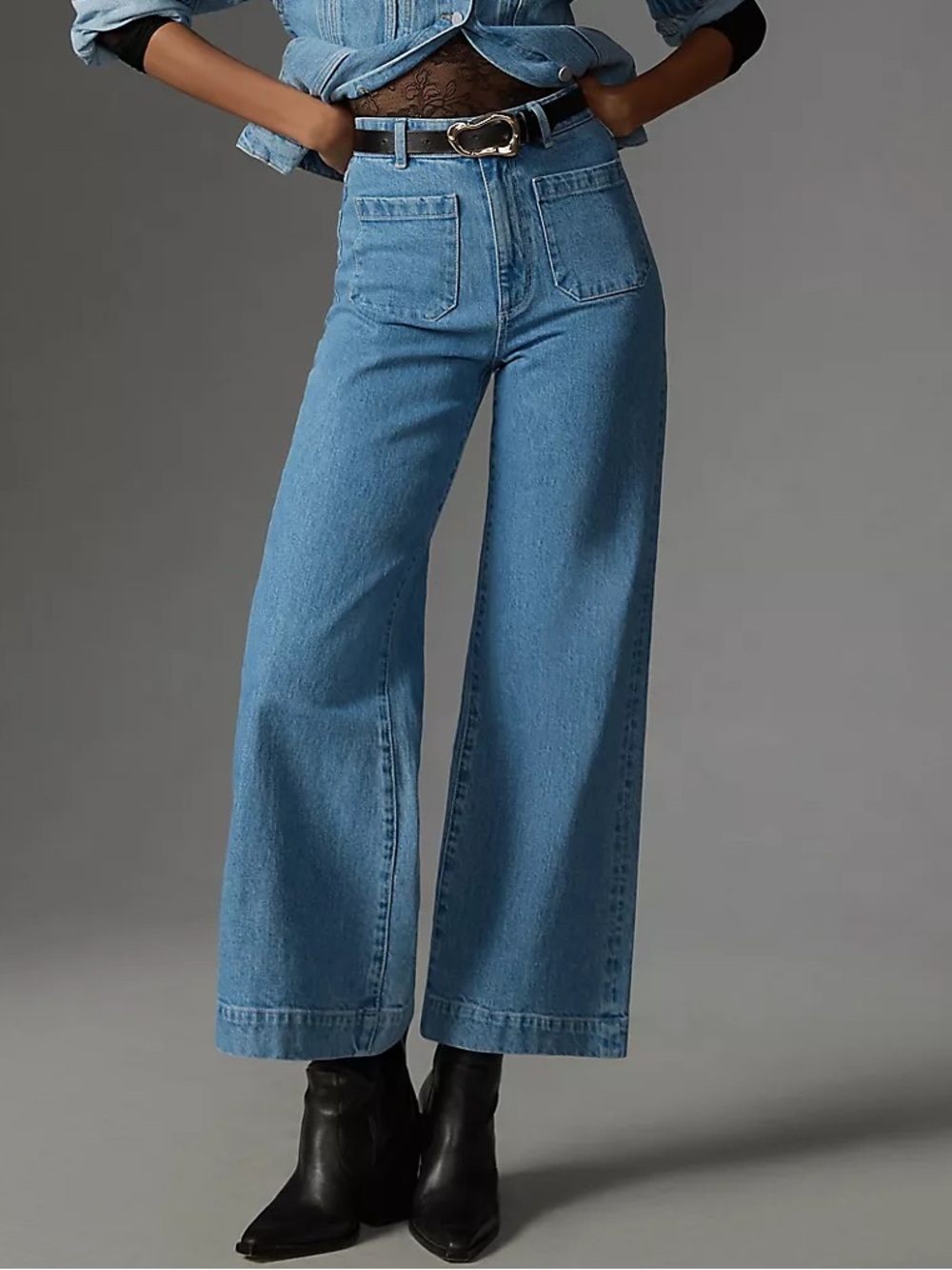 Rolla's Sailor High-Rise Crop Wide-Leg Jeans